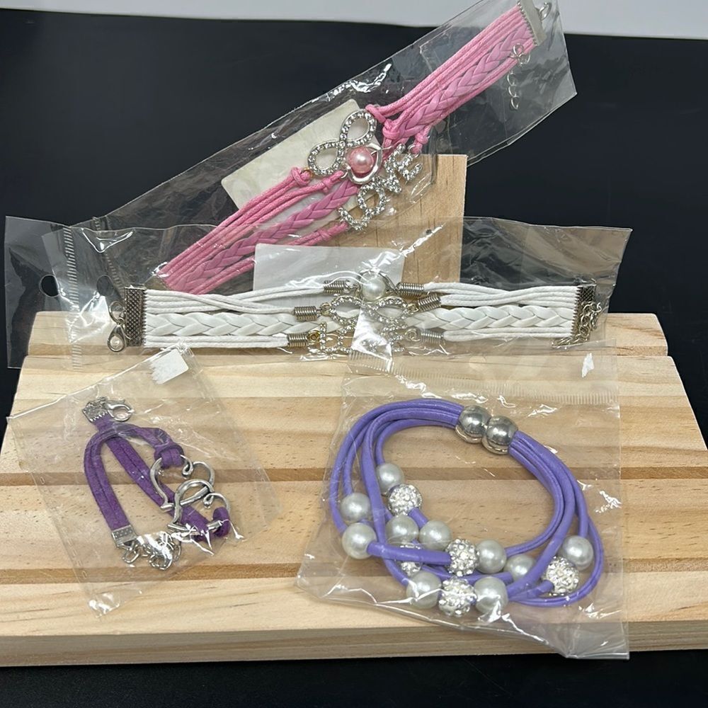 Lot of 4 new bracelets